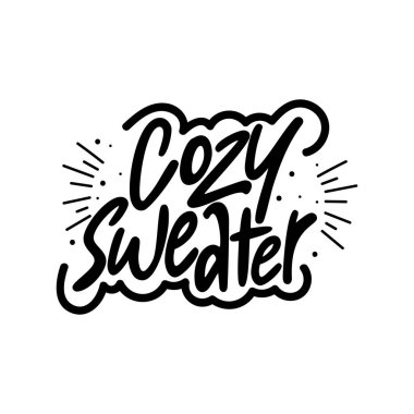 Saf Süveter Harf Vektörü Tasarımı.