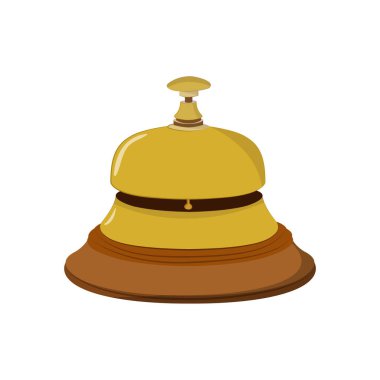 Servis Çanı Simgesi Vektör Tasarımı.