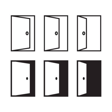 Kapı Simgesi Vektör Tasarımı. 