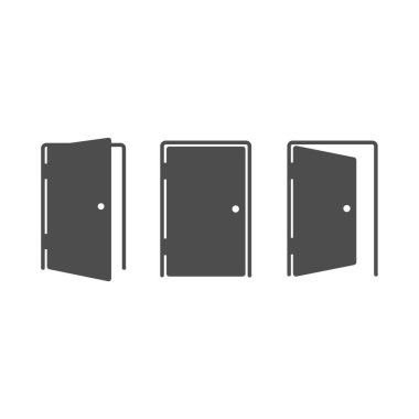 Kapı Simgesi Vektör Tasarımı. 