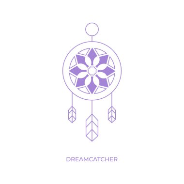 Rüya Yakalayıcı Simge Vektör Tasarımı.