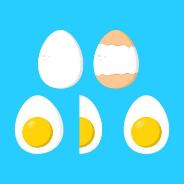 Yumurta simgesi ayarlı vektör tasarımı.
