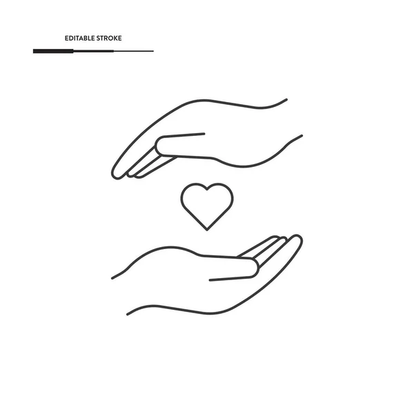 Gönder ve Kalp Şekli Simge Vektör Tasarımı.