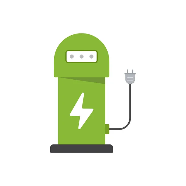 Elektrikli Araç Şarj İstasyonu Simge Vektör Tasarımı.