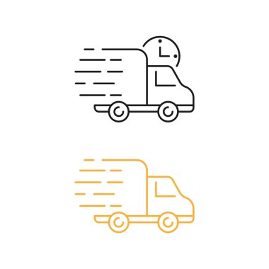 Hızlı Teslim Simgesi Vektör Tasarımı. 