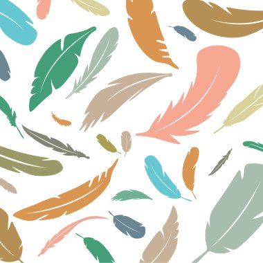 Tüy Arkaplan Vektörü Tasarımı.