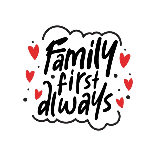 Aile Öncelikli Harf Vektörü Tasarımı.