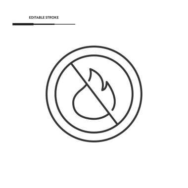 Yasak Simge Vektör Tasarımı 'nı Ateşle. 