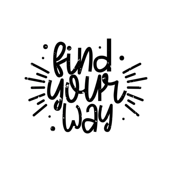 Yolunuzu Bul Harf Vektörü Tasarımı. 