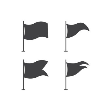 Bayrak simgesi vektör tasarımı.