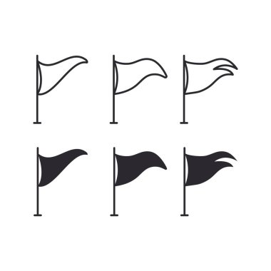 Bayrak simgesi vektör tasarımı.