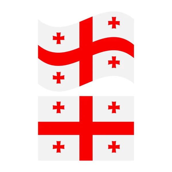 Georgia Vektör Tasarımı Bayrağı. 