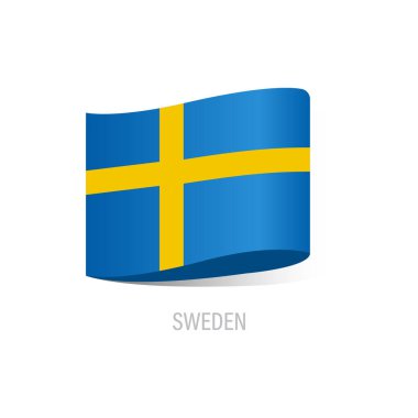 İsveç Vektör Tasarımı Bayrağı. 