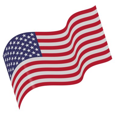 Birleşik Devletler Vektör Tasarımı Bayrağı.