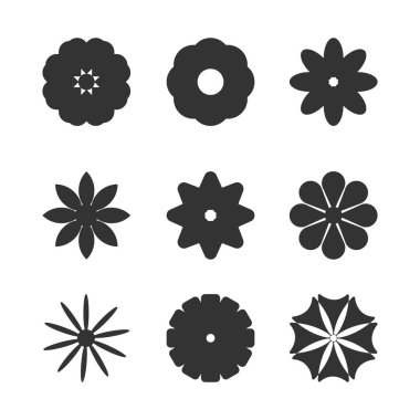 Çiçek simgesi vektör tasarımı.