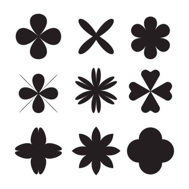 Çiçek simgesi vektör tasarımı.