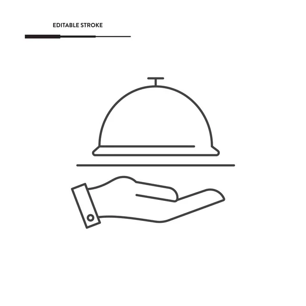 Gıda Hizmeti Simgesi Vektör Tasarımı.