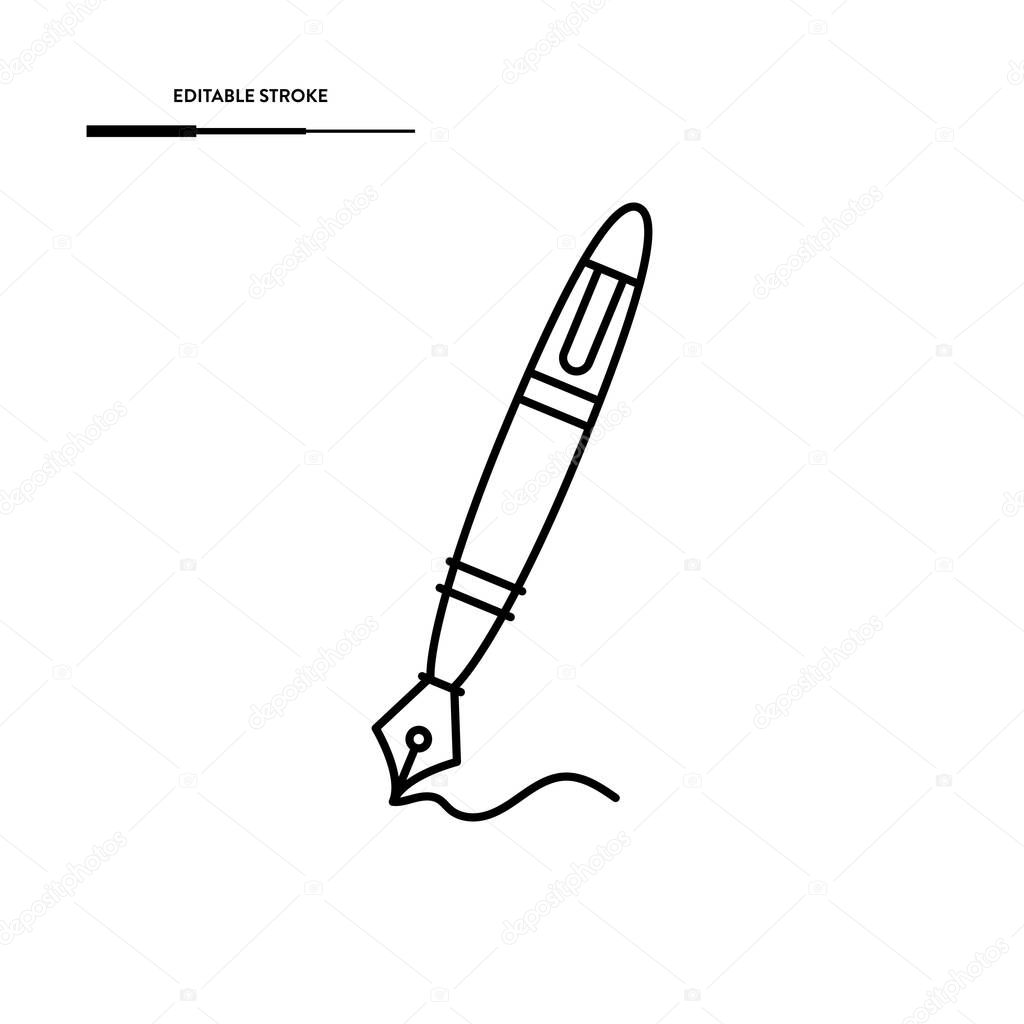 Fountain Pen Icon Vector Design.