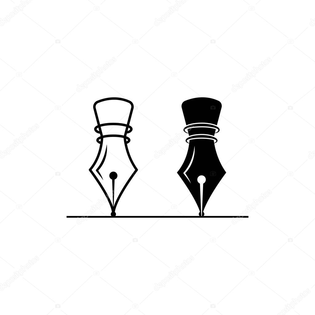Fountain Pen Icon Vector Design.