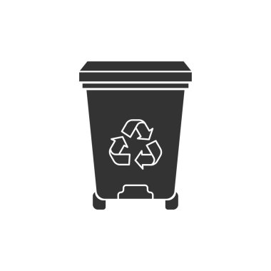 Çöp Depolama Simgesi Vektör Tasarımı.