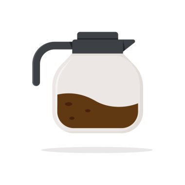 Cam Kahve Kabı Simgesi Vektör Tasarımı.