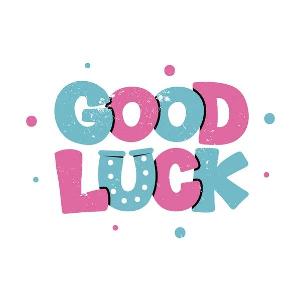 İyi Şanslar Harf Vektörü Tasarımı. 