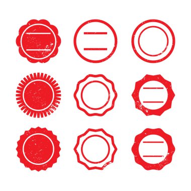 Grunge Lastik Damga Simgesi Vektör Tasarımı.