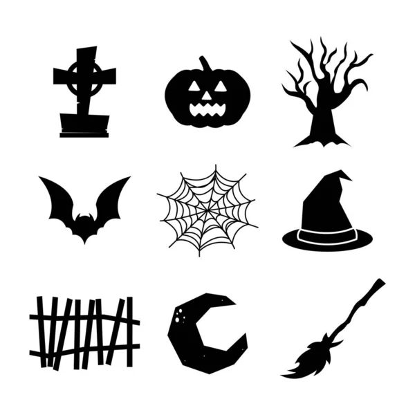 Cadılar Bayramı simgesi vektör tasarımı.