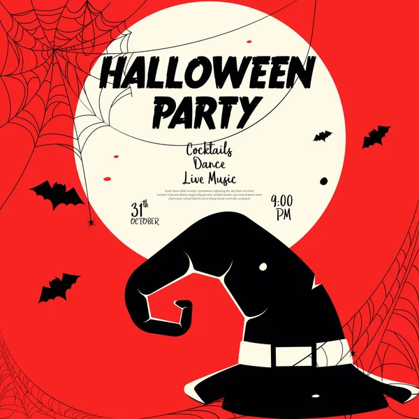 Cadılar Bayramı partisi poster tasarımı.