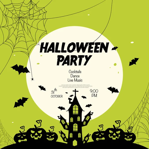 Cadılar Bayramı partisi poster tasarımı.