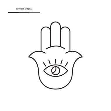 Hamsa Simge Vektör Tasarımı. 