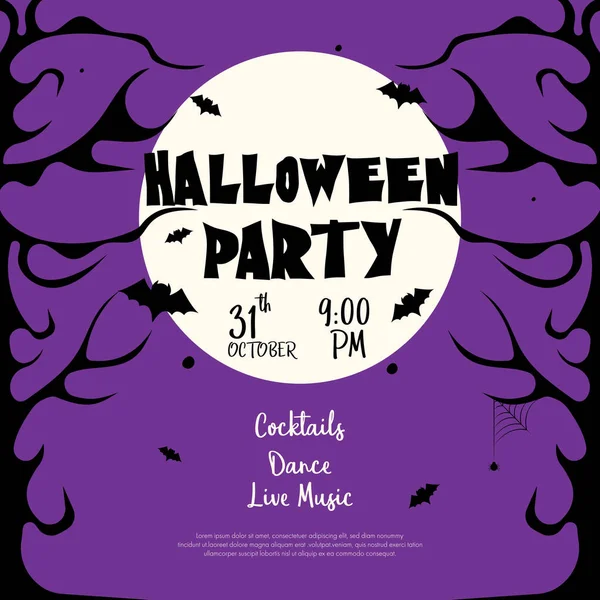 Cadılar Bayramı partisi poster tasarımı.