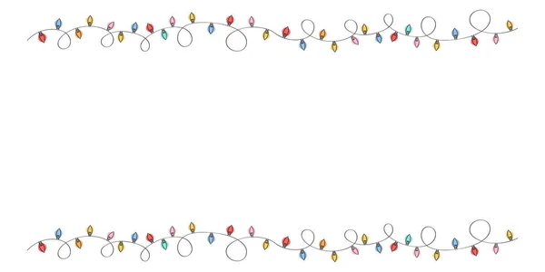 El yapımı Noel Işıkları Arkaplan Vektör Tasarımı.