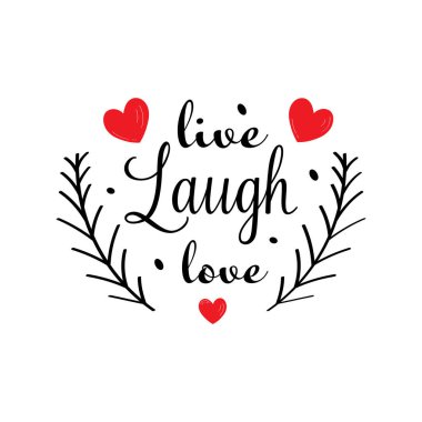 El Çizimi Canlı Kahkaha Aşk Kaligrafi Metin Vektör Tasarımı. 