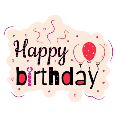 Happy Birthday Icon Vector Design.