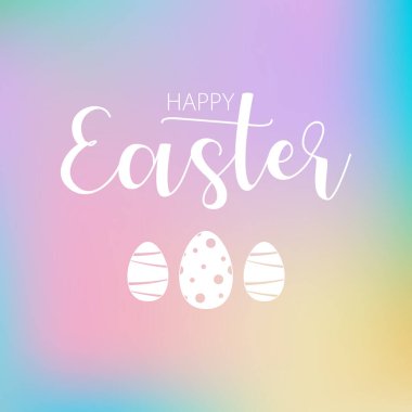 Happy Easter Calligraphy Text Vector Design.
