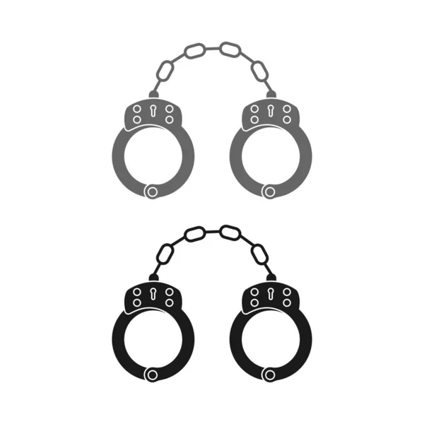 Handcuffs Icon Set Vector Design.