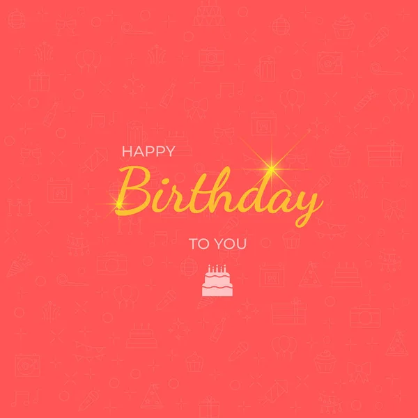 Happy Birthday Card Icon Vector Design. 