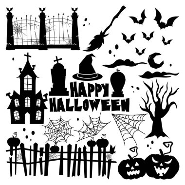 Cadılar Bayramı simgesi vektör tasarımı. 