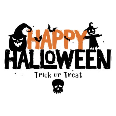 Happy Halloween Lettering Vector Design.