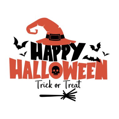 Happy Halloween Lettering Vector Design.