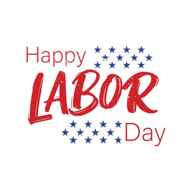 Happy Labor Day Calligraphy Text With Textured Vector Design.
