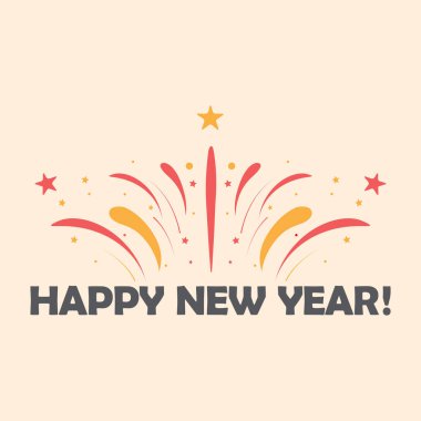 Mutlu yıllar Kart Simgesi Vektör Tasarımı. 