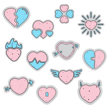 Kalp simgesi vektör tasarımı.