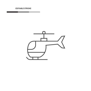 Helikopter Simgesi Vektör Tasarımı.