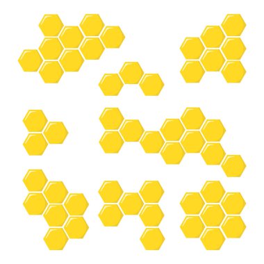 Arı Bal Tarağı Simgesi Vektör Tasarımı. 