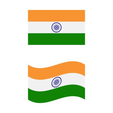 Hindistan bayrağı simge vektör tasarımı. 