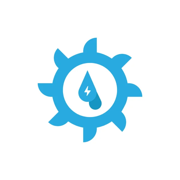 Hidroelektrik Güç Simgesi Vektör Tasarımı. 