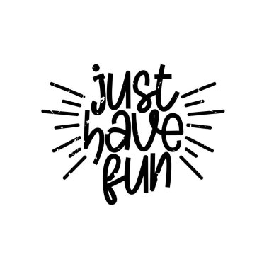 Sadece Eğlenceli Harf Vektörü Tasarımı.