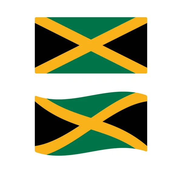 Jamaika Bayrak Simgesi Vektör Tasarımı.
